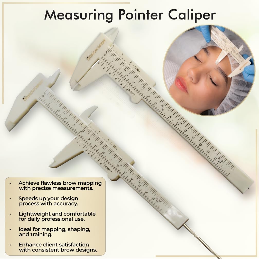 BROWSXPERT Master Brow Starter Bundle (Master Brow Mapping Kit, Shading Henna Powder Touch-Up Kit, Eyebrows Cleanser Foam, Electric Mixer, Plastic Film Wrap)