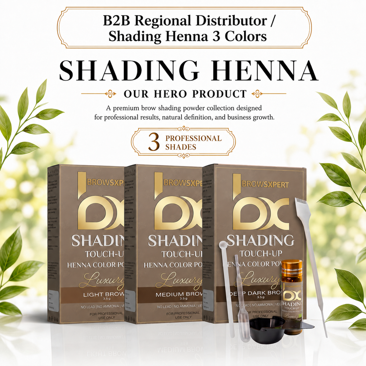 B2B Regional Distributor / Shading Henna 3 Colors